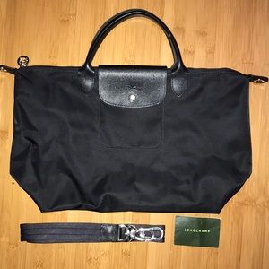 'Medium Le Pliage Neo' Nylon Top Handle Tote